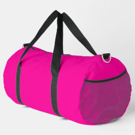Neon Pink Solid Color Duffle Bag