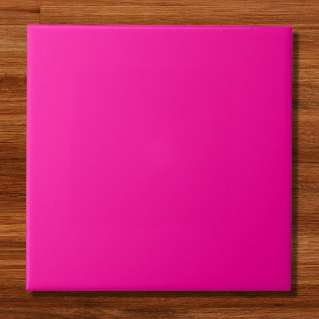 Neon Pink Solid Color Fliese (Von Creator hochgeladen)