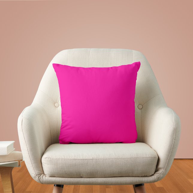 Neon Pink Solid Color Kissen (Von Creator hochgeladen)