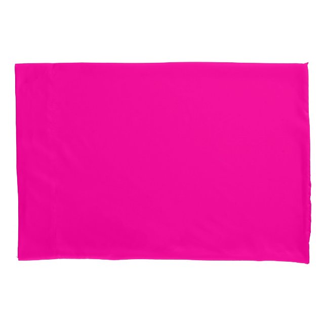 Neon Pink Solid Color Kissenbezug (Vorderseite)