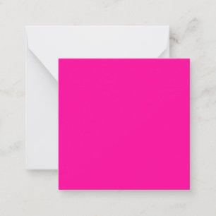 Neon Pink Solid Color Mitteilungskarte
