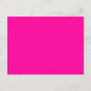 Neon Pink Solid Color Postkarte