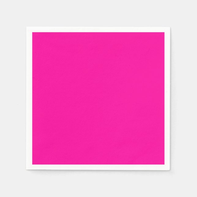 Neon Pink Solid Color Serviette (Vorderseite)