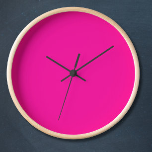 Neon Pink Solid Color Uhr