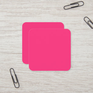 Neon Pink Square Business Card Quadratische Visitenkarte