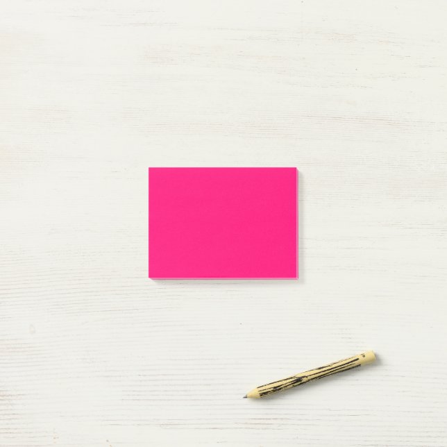Neon Pink Sticky Notes - Custom & Bulk Orders Post-it Klebezettel (Auf Schreibtisch)