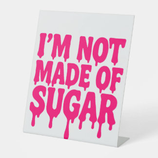 Neon Pink Tropfen Pedestal Sign - Anpassbar Sockelschild