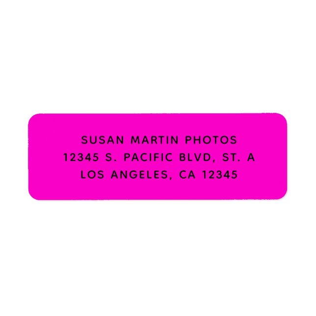 Neon Pink und Black Moderne Minimalistisch (Vorne)
