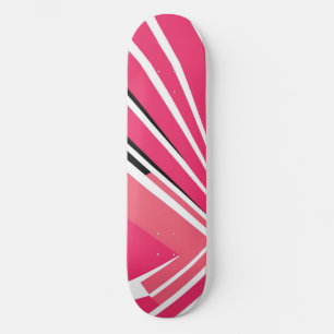 Neon Pink und White Simple Vector Skateboard