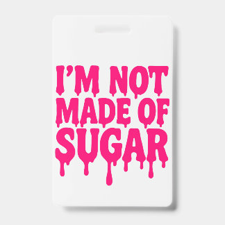 Neon Pink - Vertikales Abzeichen ID-Tag - individu Ausweis