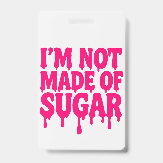 Neon Pink - Vertikales Abzeichen ID-Tag - individu Ausweis (Vorderseite)