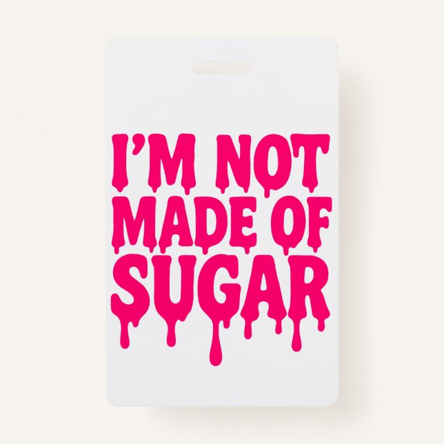 Neon Pink - Vertikales Abzeichen ID-Tag - individu Ausweis (Vorderseite)