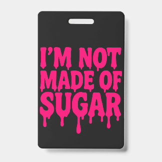 Neon Pink Vertikales Abzeichen (schwarz) - Anpassb Ausweis