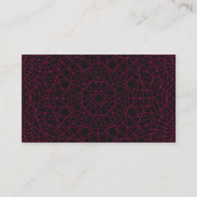 Neon Pink Web Pattern Enclosure Card - Anpassen Begleitkarte (Vorderseite)