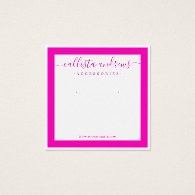 Neon Pink White Border Curring Display (Vorderseite)