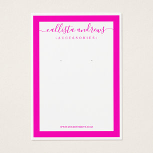 Neon Pink White Border Curring Display