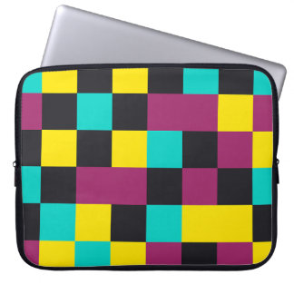 Neon-Pixel-Muster-Laptop-Hülle Laptopschutzhülle