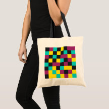 Neon-Pixel-Muster-Tragetasche