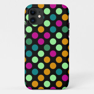 Neon Polka Dots   Rosa Grünes Gelbes Aqua Case-Mate iPhone Hülle