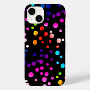 Neon Polka Punkte auf schwarz Case-Mate iPhone 14 Hülle