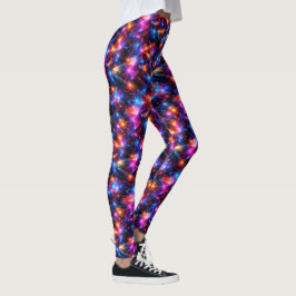 Neon-Polygon-Abstrakt mit Explosionen Leggings