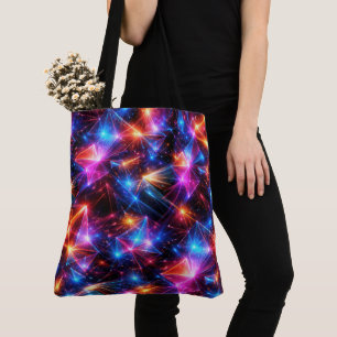 Neon-Polygon-Abstraktion mit Explosionen