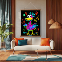 Neon Pop Art Duck: Lebhaft und spielerisch