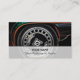 Neon Pop-Art für Turboautotuning-Experten Visitenkarte