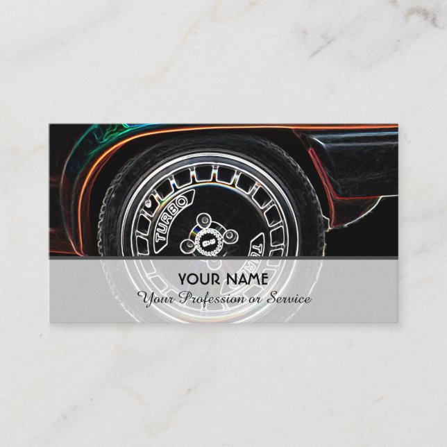 Neon Pop-Art für Turboautotuning-Experten Visitenkarte (Vorderseite)