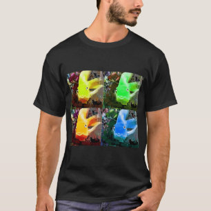 Neon-Pop-Art glücklicher Fisch T-Shirt