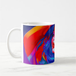 Neon Pop Art Portrait Kaffeetasse