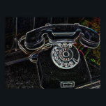 Neon-Pop-Art Vintages altes Telefon Poster<br><div class="desc">Genießen Sie die schönen Momente des Lebens und erinnern Sie sich an die guten alten Zeiten (Telefon). Der Neon-Pop-Art Stil eines Retro-Telefons der alten Schule ist der perfekte Blickfang für Ihre Zuhause und Ihr Büro. Wenn Sie eine Designfrage haben oder dieses Design auf einem anderen Produkt sehen möchten, dann kontaktieren...</div>