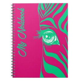 Neon Pop Art Zebramuster Glamour Notizblock