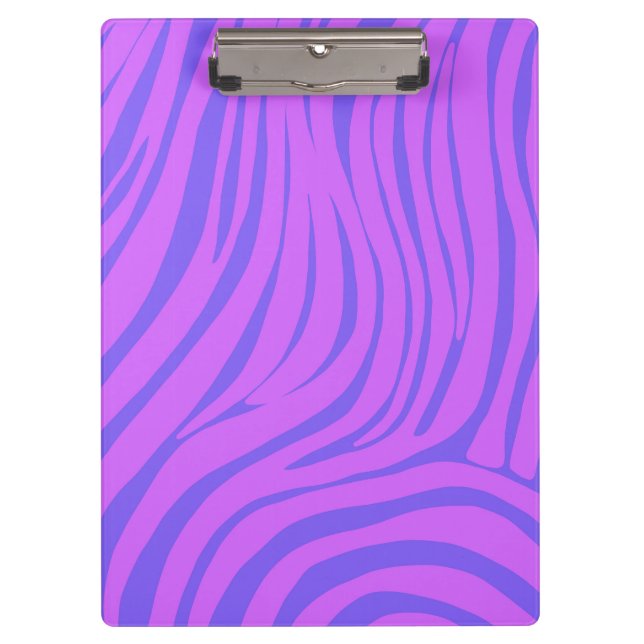 Neon Pop Art Zebramuster Klemmbrett (Vorderseite)