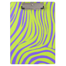 Neon Pop Art Zebramuster Klemmbrett
