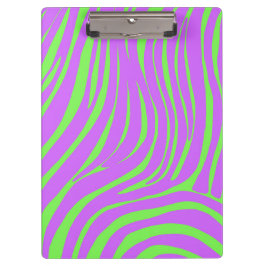 Neon-Pop-Art-Zebramuster-Schreibunterlage Klemmbrett