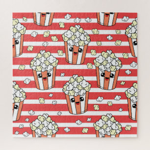 Neon Popcorn Kindermuster Puzzle