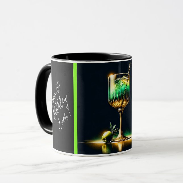 Neon Popular Party Time Personalisiert Tasse (Vorderseite Links)