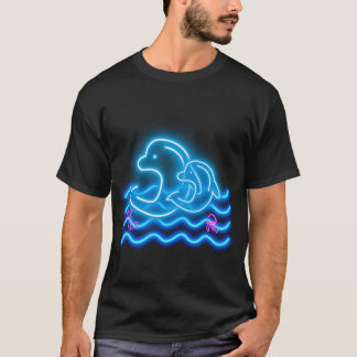 Neon-Postkarten Neon-Druck Delfin T-Shirt