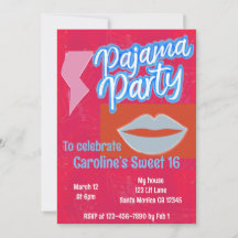 Neon Preppy Pajama Party Geburtstag