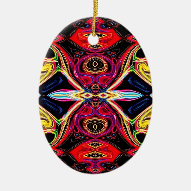 Neon Psychedelic Abstrakt Ornament 1 (Vorne)