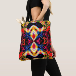 Neon Psychedelic Tote Bag