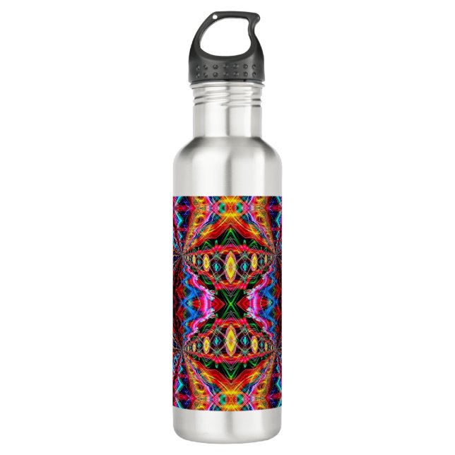 Neon Psychedelic Water Flasche 2 Edelstahlflasche (Vorderseite)