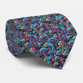 Neon-Psychedelisch - Pilz-Statement Krawatte