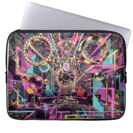 Neon-Psychedelische Luxus-Lounge-Kunst Laptopschutzhülle