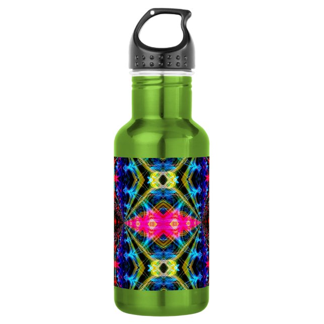 Neon-Psychedelische Wasserflasche 1 (Vorderseite)