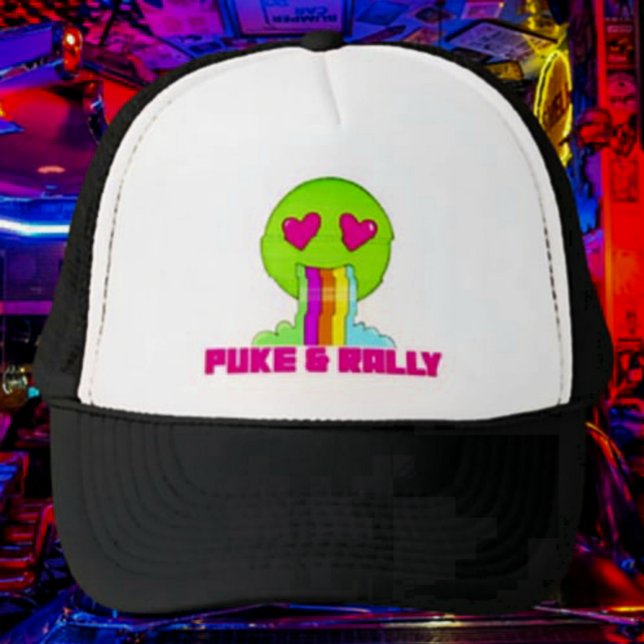 Neon Puke & Kundgebung Trucker Hat | Party Comebac Truckerkappe (Von Creator hochgeladen)