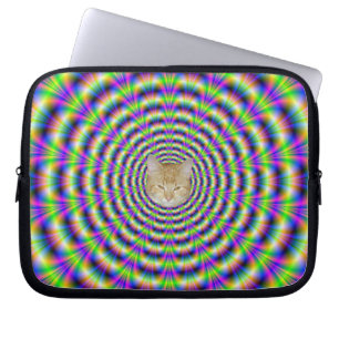 Neon Puls Laptop Schlauch + Katze Laptopschutzhülle