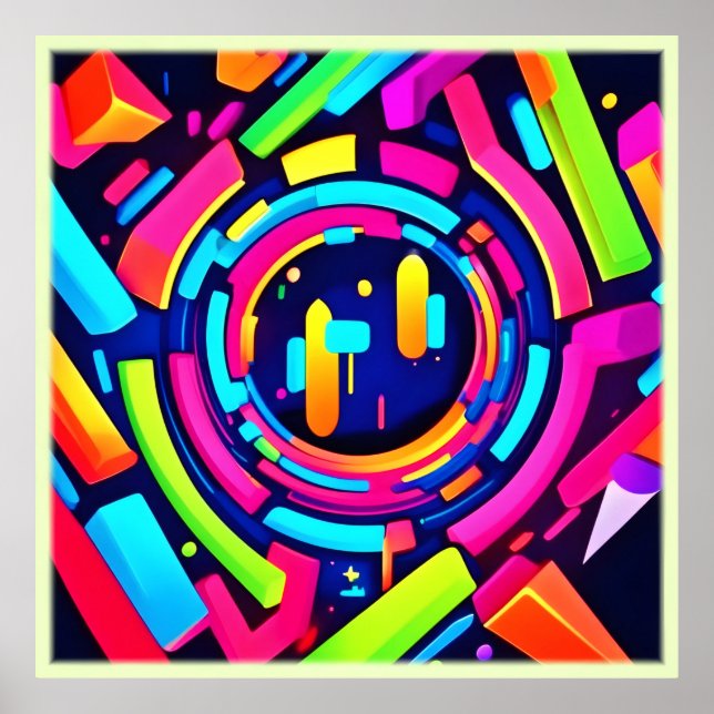 Neon Pulse: Eine digitale Symphonie Poster (Vorne)