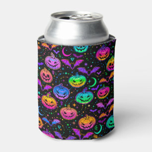 Neon Pumpkins Fledermaus und Sterne Dosenkühler